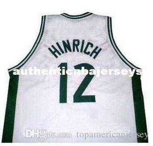 Män #12 Kirk Hinrich High Jersey White Green Jersey Custom Any Number Name and Size S-XXXL