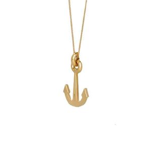 2021 new anchor Necklace brass gold plated long and short necklace sweater chain summer men's women's fashion