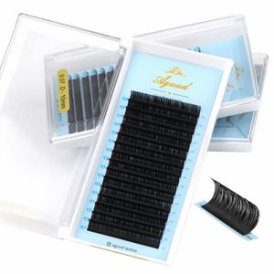 False Eyelashes 16Rows Individual Lashes Tray All Size 5mm-25mm Length Mink Eyelash Extension Classic Volume Matte Black EyelashesFalse