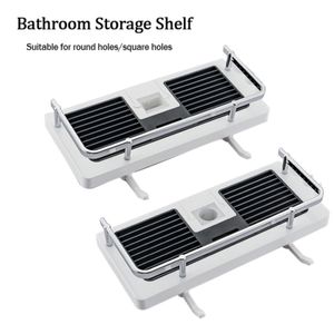 Shower Storage Rack Bathroom Pole Shelves Holder Detachable Tray Rack Organizer Shampoo Tray Single Tier Shower Head Holder 220527