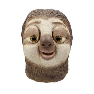 Sloth Latex Mask Sloth Mask Nick Wilde Latex Full Head Animal Mask XMAS Party Cosplay Costume Prop Accessories Toy Gift 220812