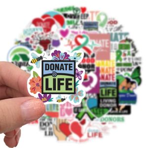 50Pcs Donate Life Stickers Stickers Non-Random For Car Bike Luggage Sticker Laptop Skateboard Motor Water Bottle Snowboard wall Decals Kids Gifts