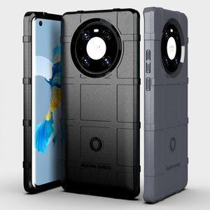 Wytrzymały Shiled Shiled Opprofs Phone Case dla Huawei Mate 40 Pro Plus Soft TPU Silikonowa Pełna Ochronna tylna pokrywa