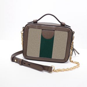 Designer-Modekette, Umhängetaschen, kleine Handtasche, Umhängetaschen, Damen-Umhängetasche, klassisches Muster, Leder, Retro, lässige Damen-Umhängetasche, Vintage-Kastentasche