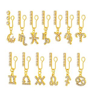 Crystal Fake Нос Кольцо с созвездием Handling Charm Bashly Mance Fake Piercing Clip на кольцах для носа Faux Piering