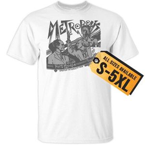 Herren T-Shirts Metropolis V63 Poster Herren T-Shirt Naturweiß Grau Alle Größen S-5XLHerren