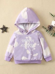 Dziecko List Graphic Tie Dye Hoodie Ona