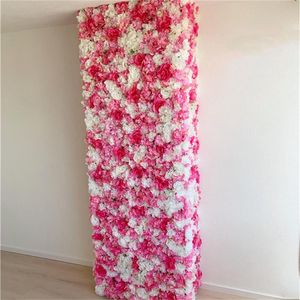 Ghirlande di fiori decorativi Fiore di seta rosa da parete artificiale per la decorazione di nozze BabyShow Decorazioni per lo sfondo della casa di NataleDecorativo