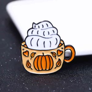 Halloween criativo fofinho de abóbora Broche de gotejamento Acessórios de roupas de emblema de liga