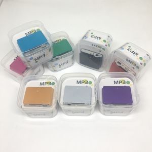 Wholesale mini clip mp3 player resale online - 8 Colors Mini Clip MP3 player without LCD Screen support Micro SD TF card with earphone usb cable retail box or ONLY mp3