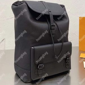 Mochila preta mochila de melhor qualidade mochilas homens bolsas escolares de couro de luxo sacola bolsa de ombro de pacote externo
