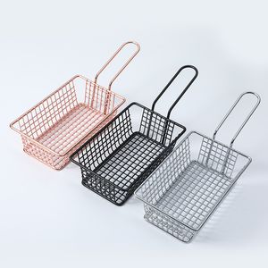 Snack Basket Fries Sile Basket Storage Restaurant Dim Sum Frieds Chicken Bread Baskets Bar Fried Food Plate Container HH22-129