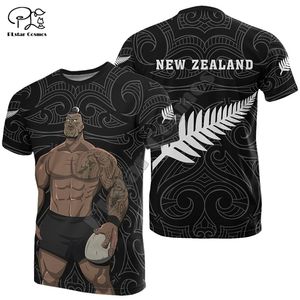 Plstar Cosmos Zelandia Flaga country Maori Aotearoa Tribe 3dprint Streetwear Summer Casual Tee Tee T Shirt A1 220616