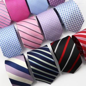 Bow Ties Classic Silk Tie Blue Pink Rands Plaid Nathtie Mens Business Skinny Tuxedo Suit Shirt Gift Daily Wear Accessory SMAL22