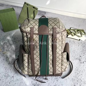 Bolsa de designer de luxo para mochila de couro para viajar Backpack de grande capacidade Computador Bolsas de arquivo Black Equestrian Wind