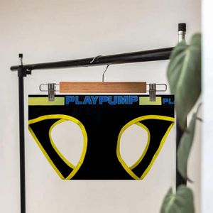 Underpants Buttocks Hollow Men's Sexy Jockstrap Pouch G-String Underwear Buckle Modal Backness Breathable Briefs UnderpantUnderpants