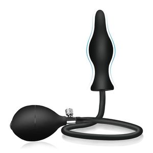 Massageador de brinquedos sexuais silicone expandem o plugue anal inflável Dilatador Klysma Expander Masturbator Brinquedos à prova d'água para casal