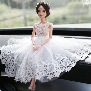 Auto Niedliche Spitze Hochzeit Puppe Produkte Diamant Für Waren Innen Zubehör Dekoration Frauen 220505