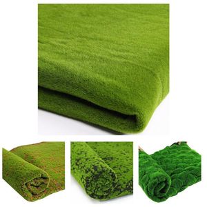 Flores decorativas grinaldas 1 mx1m Natal de palha de páscoa verde Artificial Carpet Fake Turf Home Garden Moss Floor Diy Wedding Deco