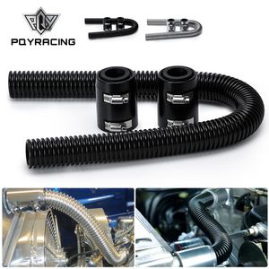 Radiator Flexible Coolant Water Hose Kit With End Caps Clamp Universal 36" Stainless Steel Car Cooling Hose PQY-SXG04