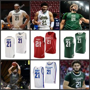 21 Maglia da basket David Roddy Colorado State Ram Stitched College maglie 2022 NCAA school Basketball Wears