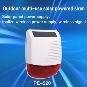 Wholesale home solar system resale online - Alarm Systems MHz Wireless Light Flash Strobe Outdoor Solar Waterproof Siren For Home Burglar Wifi GSM Security System