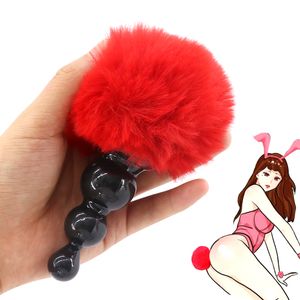 Exvoid Plush Rabbit Rabbit Tail sexy Toy for women men gay sexy butt plug plable prostate massager anal erotic lole play silicone