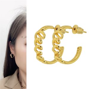 2022 Geomotric Hoop Earrings Trendy Rhinestone Stud Earring For Female Women Lady Fashion Charms Gifts Party Jewelry Korean Wedding Lovers Jewelry Accessories