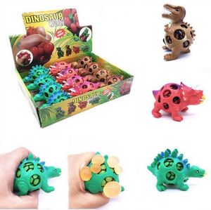 Fidget Toys TPR Dinosaur Squeeze Grape Vent Ball Children Decompression Explosion Bead Dinosaur
