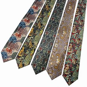 Gravata floral estampada gravata de 8cm de largura para homens Acessórios de camisa de casamento de mulheres 146cm