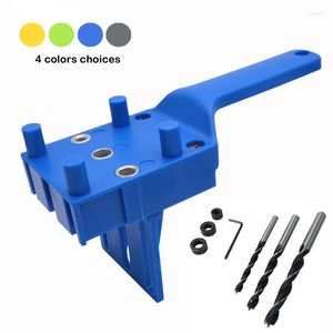 Set di utensili manuali professionali in plastica Quick Wood Doweling Jig Handheld Pocket Hole System 6 8 10mm Drill Bit Puncher per tasselli di carpenteria