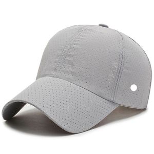 LL Уличные бейсбольные кепки Козырьки для йоги Бейсболки Холщовые кепки с маленьким отверстием для отдыха Дышащая модная шляпа от солнца для спорта Кепка Strapback Hat #30