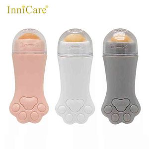 Kawaii Volcanic Stone Face Roller Cartoon Oil Absorbing Clean Pori Rolling Ball Blemish Remover Massaggio facciale Stick Skin Care 220510