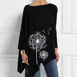 Womens tops e blusas algodão irregular ocasional ocasional o pescoço manga comprida blusa feminina túnica outono feminino blusas camisa 220407