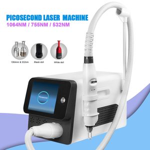 Snabb leverans Bärbar Picosecond Laser vårtor Ta bort Q Switch Machine Tatuering Borttagning Nd Yag Laser Device Black Doll Treatment