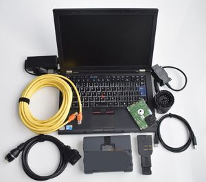 Auto OBD-verktyg för BMW ICOM A2 B C med 1TB HDD Nyaste V2024.01 Expertläge Win-10 i begagnad bärbar dator T410 I5 CPU redo att arbeta
