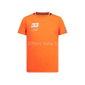 2022 Drużyna Racing Racing Men and Women's T -koszule Red Color Bull Formula One Motorsport Jersey Odzież z krótkim rękawem Orange Summer12