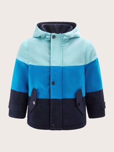 Toddler Boys Cut And Sew Hooded Coat SHE