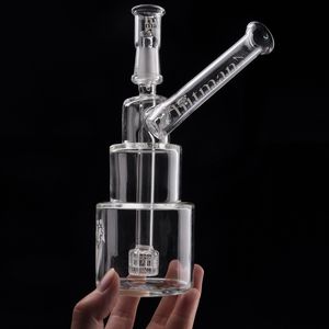 5 Zoll Hitman Three Layers Clear Dab Rigs Glas Wasserbongs Mini Bubbler mit Kappennagel 14 mm