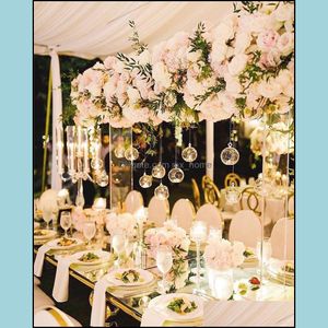 6cm 8cm 10cm Big Terrarium Borossilicate Vasos de flor de vidro pendurado Vasos redondos Vasos de mesa Decora￧￣o de casamento Decora￧￣o transparente Delie
