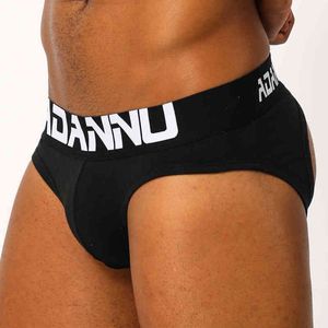 Adannu Homens Underwear Homens Sexy Briefs Jockstrap Bolsa Cuecas Homem Algodão Calcinhas Tangas Malha Precisa Gay Slip Homme Srting G220419