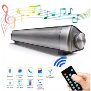 Youxiu Portable Wireless Soundbar Bluetooth Speaker Home Theatre TV System med fjärrkontroll Wired 3D Surround Mini Sound Bar