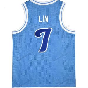 Nikivip Özel Jeremy Lin #7 Pekin Basketbol Forması Linsanity Linshuhao Dikişli Mavi Boyut S-4XL Herhangi bir İsim ve Numara En İyi Kalite Formaları