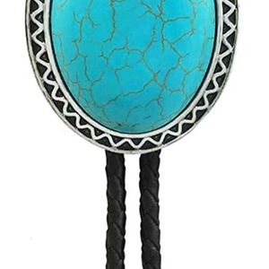 Colar De Colar venda por atacado-Pingente de jóias de colar Selovo Gennie Leather Bolo Lace Up Up Aborígine Western Bola Tie