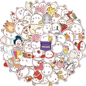 New Sexy 50PCS Cute Chubby Rabbit Graffiti Stickers DIY Fridge Laptop Guitar Luggage Suitcase Waterproof Cartoon Kids Sticker Decal Toys