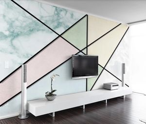 Custom wallpaper minimalist lines geometric texture personality TV background wall interior decoration 8D mural