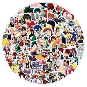 Su geçirmez Sticker 50/100 ADET Anime Etiketler Benim Kahraman Academia Japon Karikatür Vinil Çıkartmaları Laptop Pad için Kaykay Boku Hayır Hero Academia Styling Araba Çıkartmaları