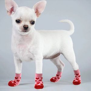 Hundkläder varma valpar mjuka och söta tecknade icke halkstickade strumpor varma skor små medelstora hundar husdjursprodukter inventering grossist