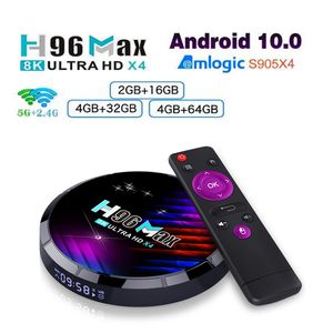 H96 Max X4 Android 10.0 TV Box Amlogic S905X4 4GB 64GB 32G HD Smart TVBOX HDR 4K Media Player 2.4G/5G/AC Wifi 1000M 2G 16G VS TANIX x96