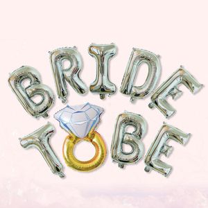 Party Dekoration Bachelor Bride To Be Ballon mit Ring Henne Banner Hochzeitszubehör BR01